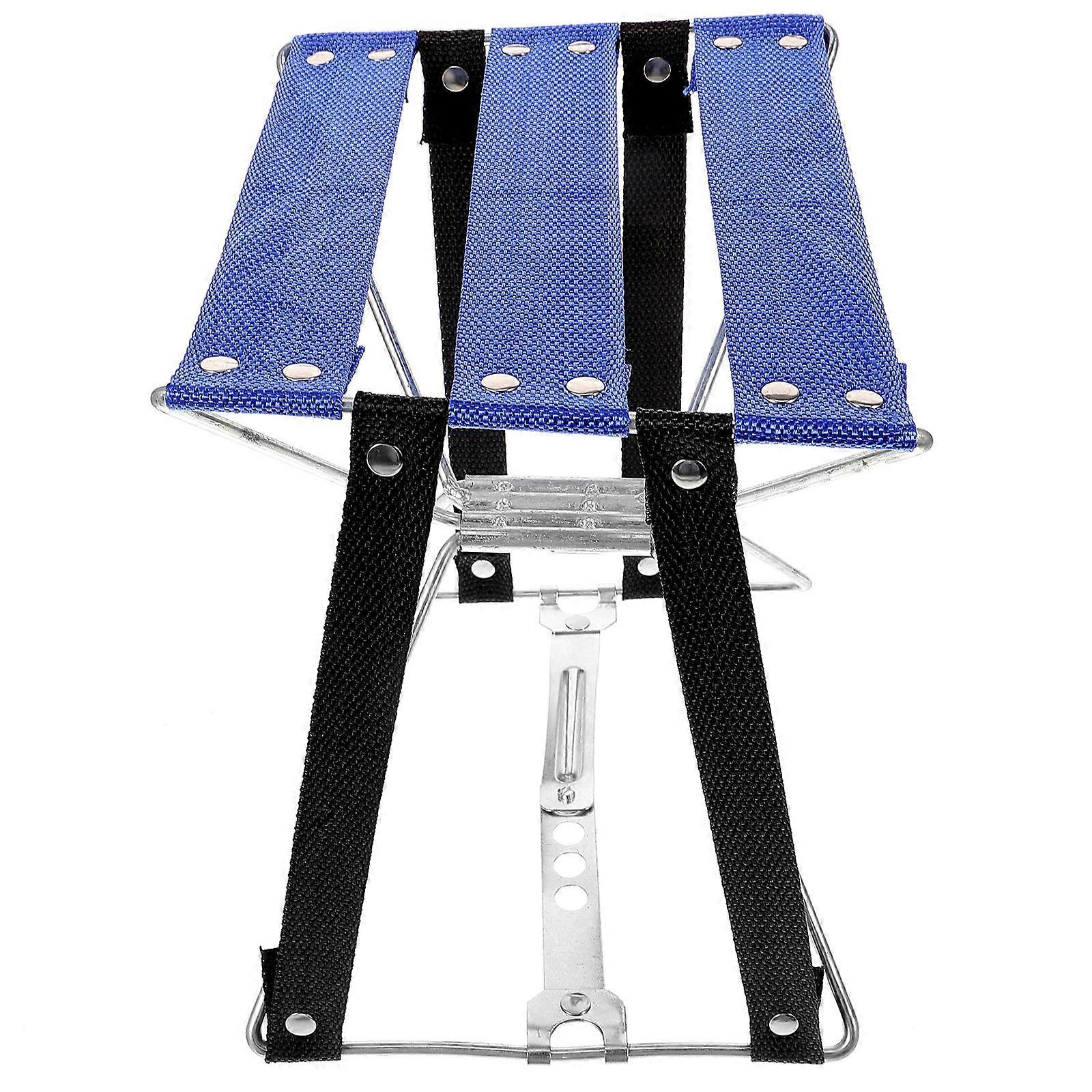 Outdoor Camping Stool Portable Folding Chair Rectangular Metal Fabric 1Pack