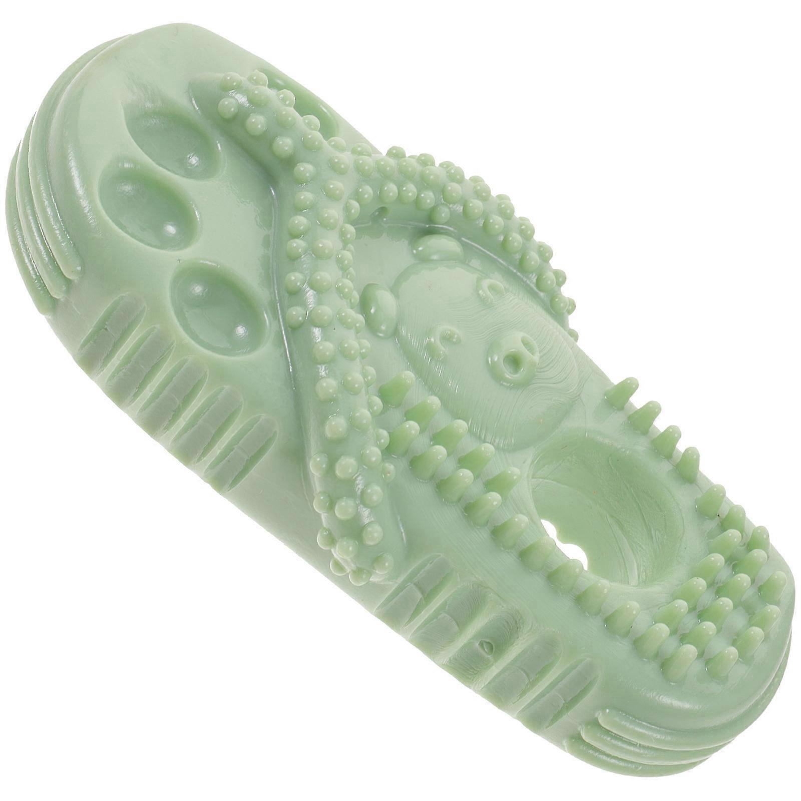 Dog Toy Chewer Portable Puppy Molar Plaything Toy Pet Dog Indoor Light Green 12X6.2CM Teeth Cleaning 1Pack