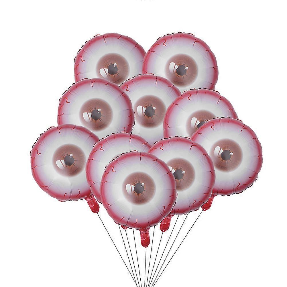 Horror Balloons Round Eyeball Shape Halloween Style Red 20in Photography Props 1Set