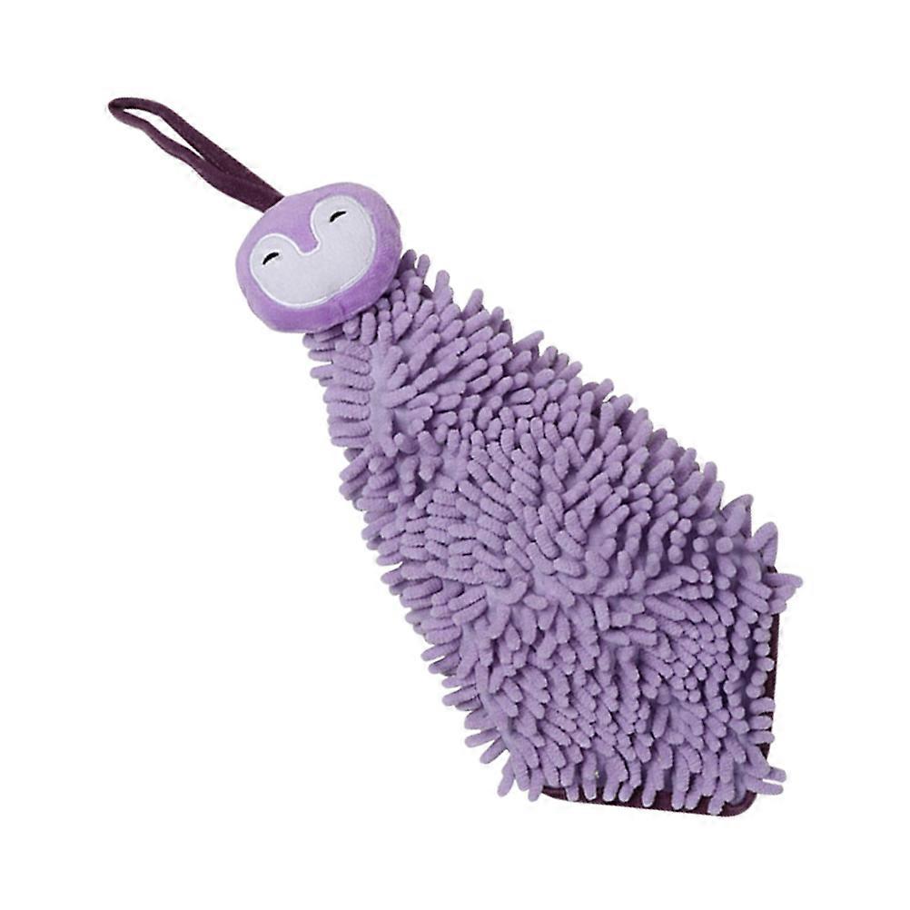 Bathroom Towels Square Shape Microfibre Towel Purple 50x45 Cm Home Use Water Absorbent 1Set