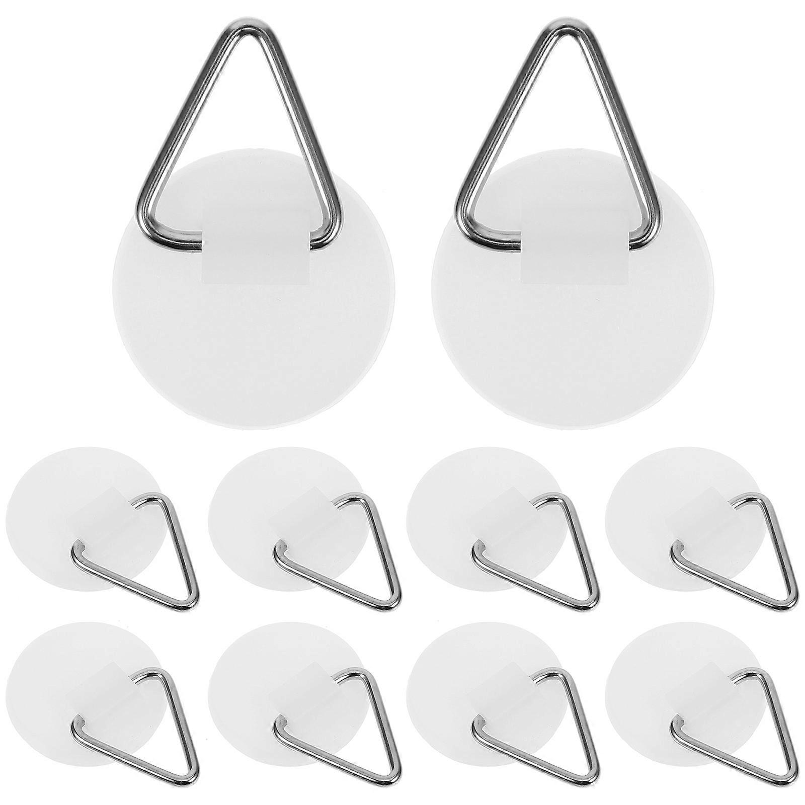 צלחת תלויה וו שומרי מקום רכוב על הקיר חומר פלסטי בצורה עגולה 20 יחידות