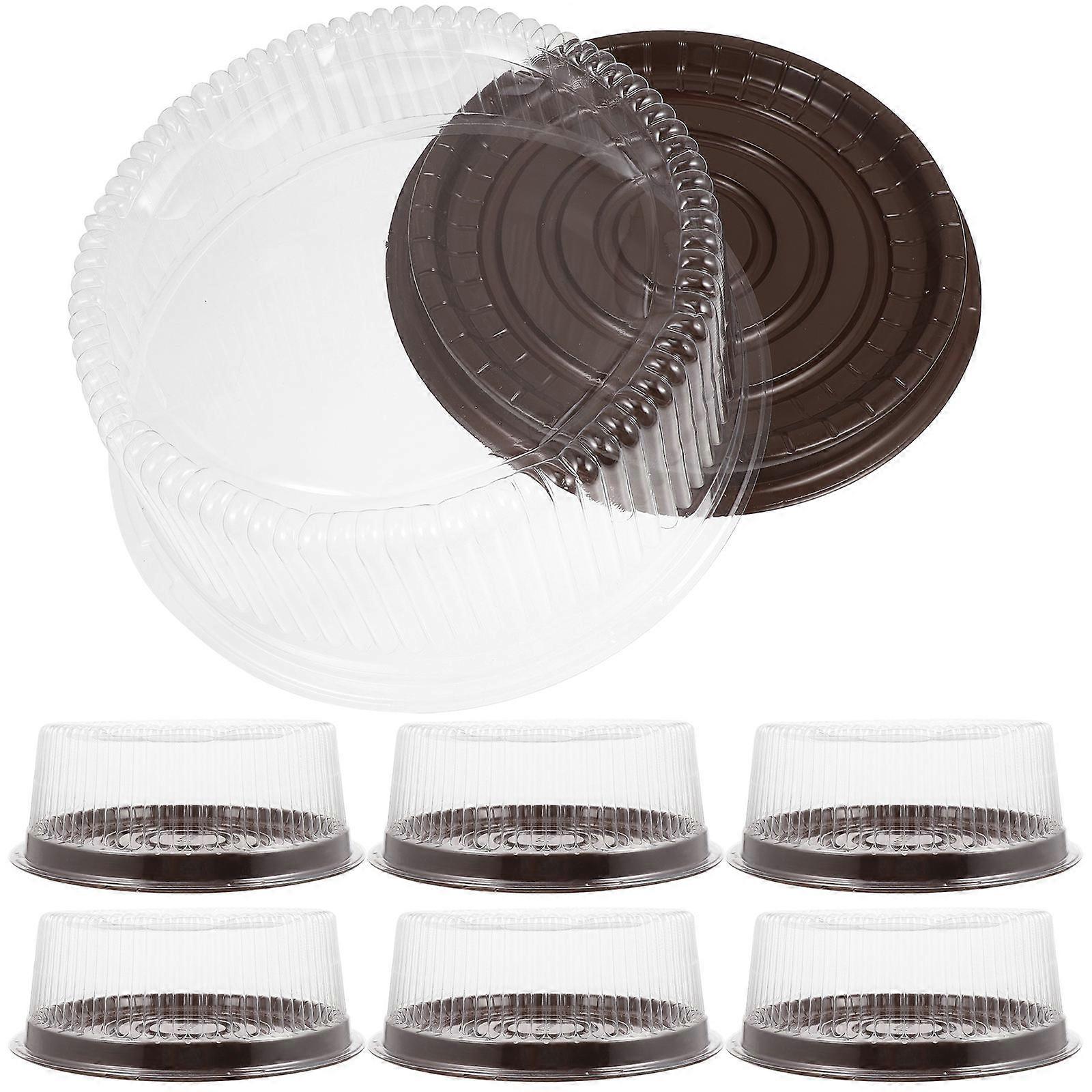 Small Cake Box Transparent Round Box Secure Closure for Business Owners 8 Inch 20Pcs
