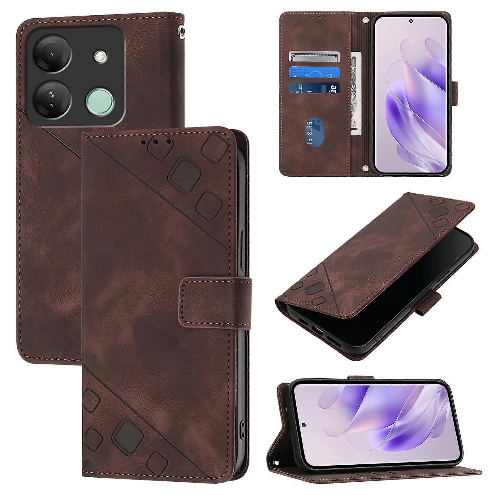 Skin Feel Embossed Leather Phone Case