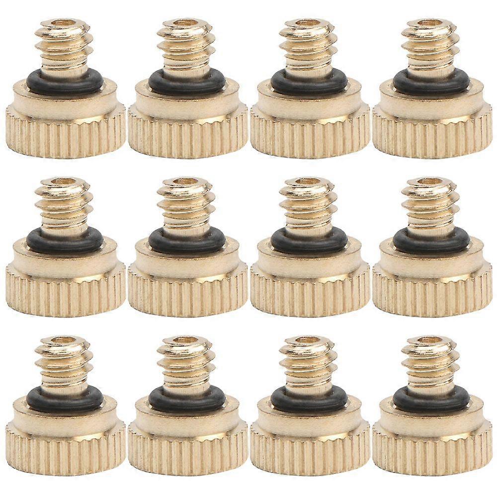 12Pcs Brass Misting Nozzle Low Pressure Atomizing Misting Sprayer for Outdoor Cooling System