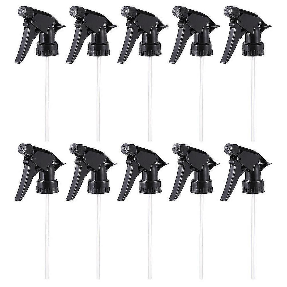 10 Pack Spray Bottle Nozzle Replacement Adjustable Trigger Nozzle (20X9.5cm, Black)