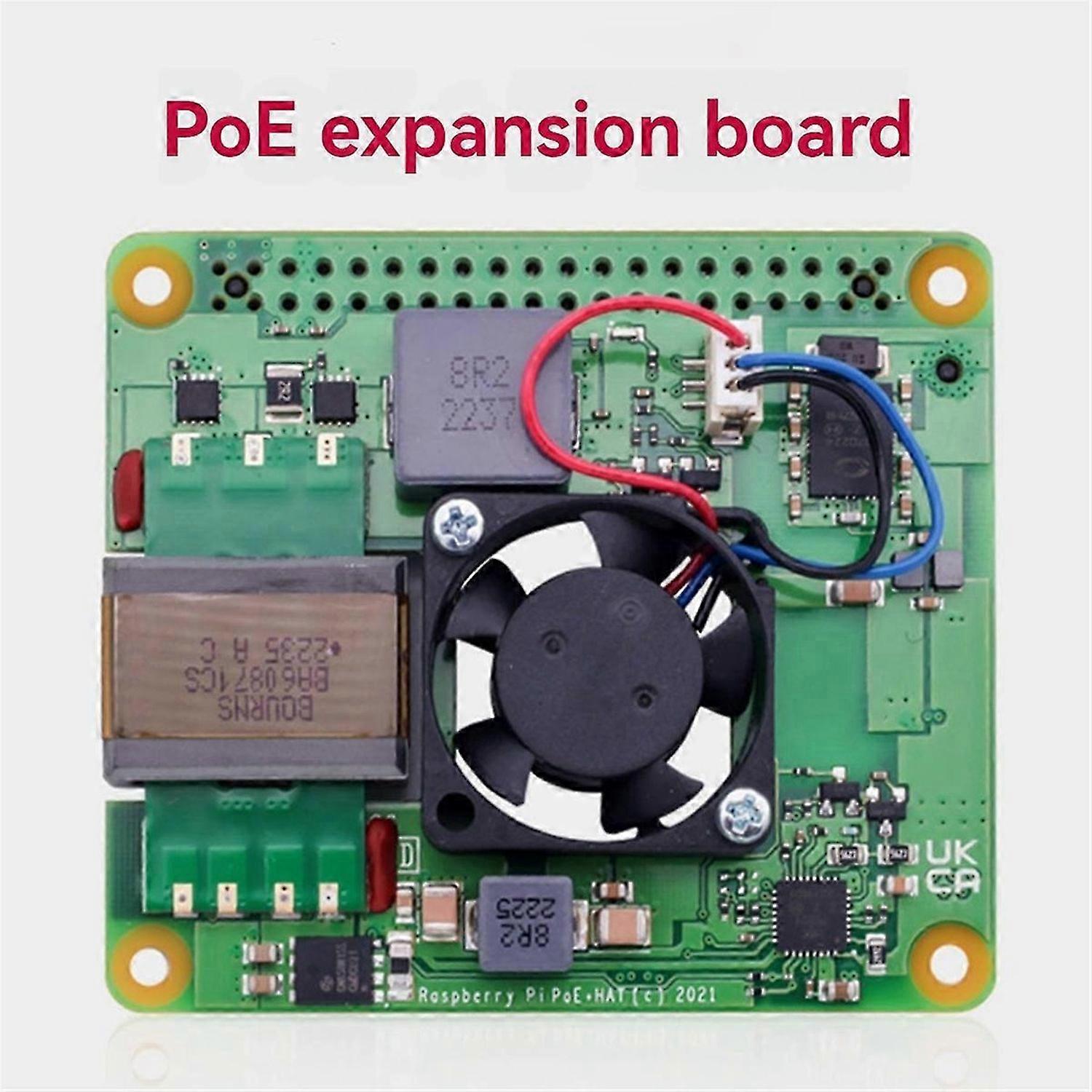 Für Raspberry Pi 4 & 3 B+ PoE+ HAT - Power over Ether, Expanding Board Moudle, unterstützt 802.3af/at