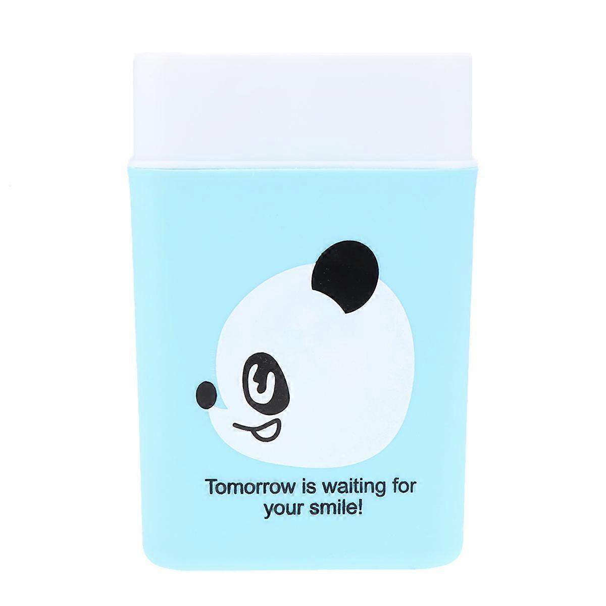Small Wastebasket Panda Pattern Clamshell Design Waste Bin for Kitchen Office Car 1Set