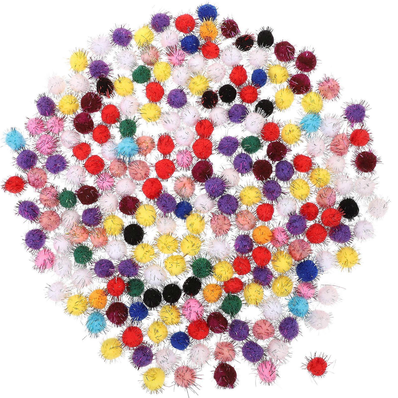 Pom Pom Balls Assorted Color Diy Accessory Christmas Craft Project 2x2x2cm Polyester Polypropylene Fluffy present 500Pcs