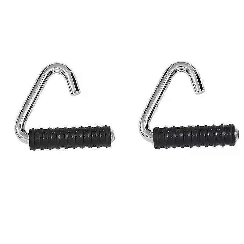 2PCS Gym Resistance Handle Grip Fit For  DIY Pulley Cable Machine Lat Pull Down Biceps Triceps Fit For  Gym Fitness Durable Black