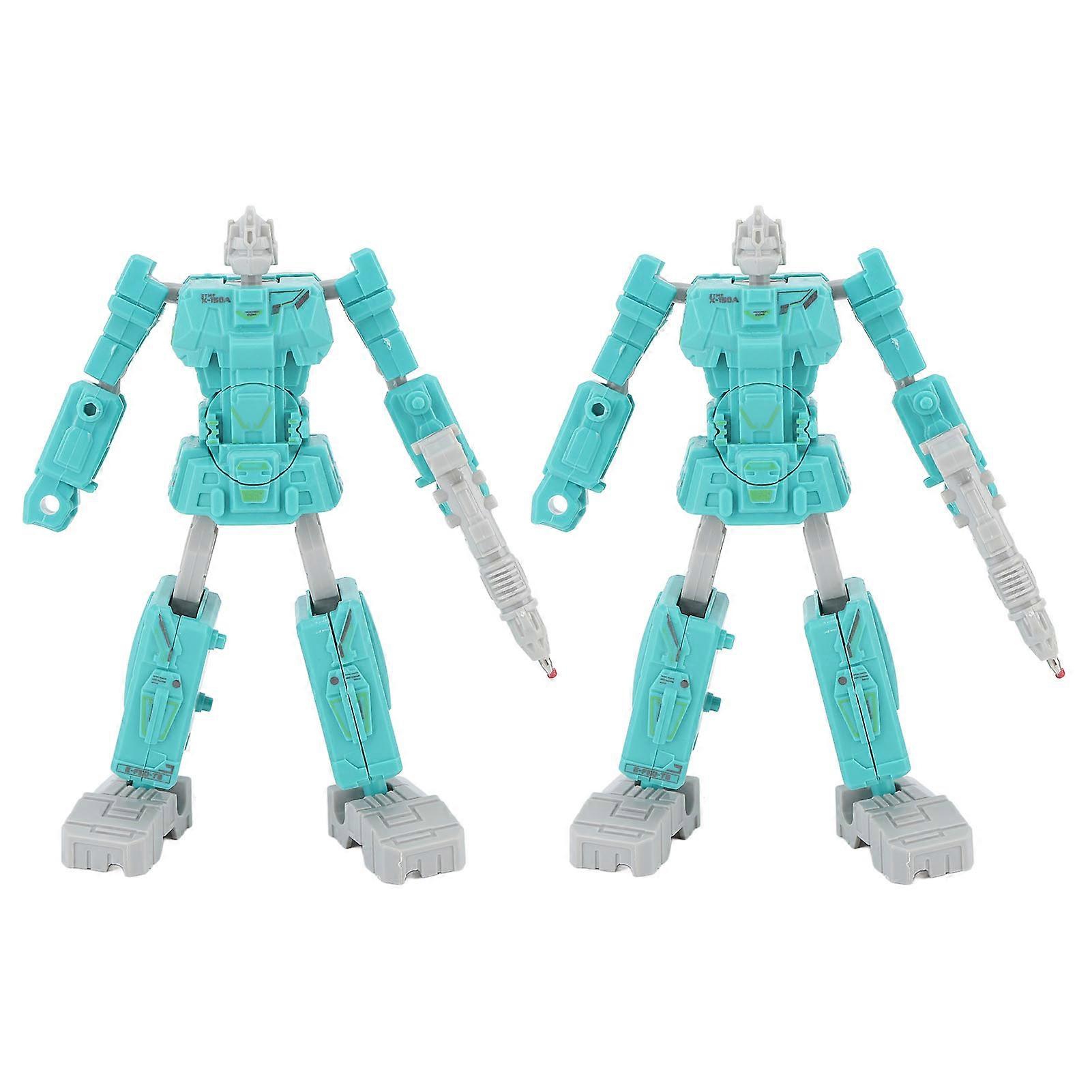 2 Stück grüne Deformation Roboter Stifte 66g Kunststoff Student Schreibwaren