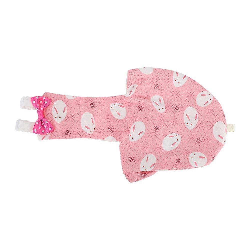 Pet Bird Cute Diaper Clothes Washable Diaper Urine Nappies Flight Suit for Mini ParrotL Pink Rabbit