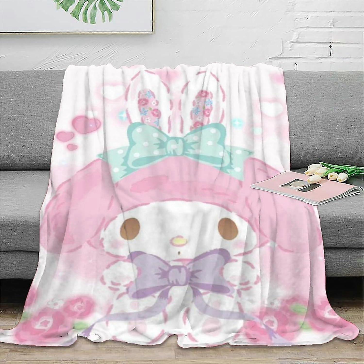 Soft Throw Blanket for My Melody, Lightweight Fluffy Warm Comfortable Microfiber Blanket