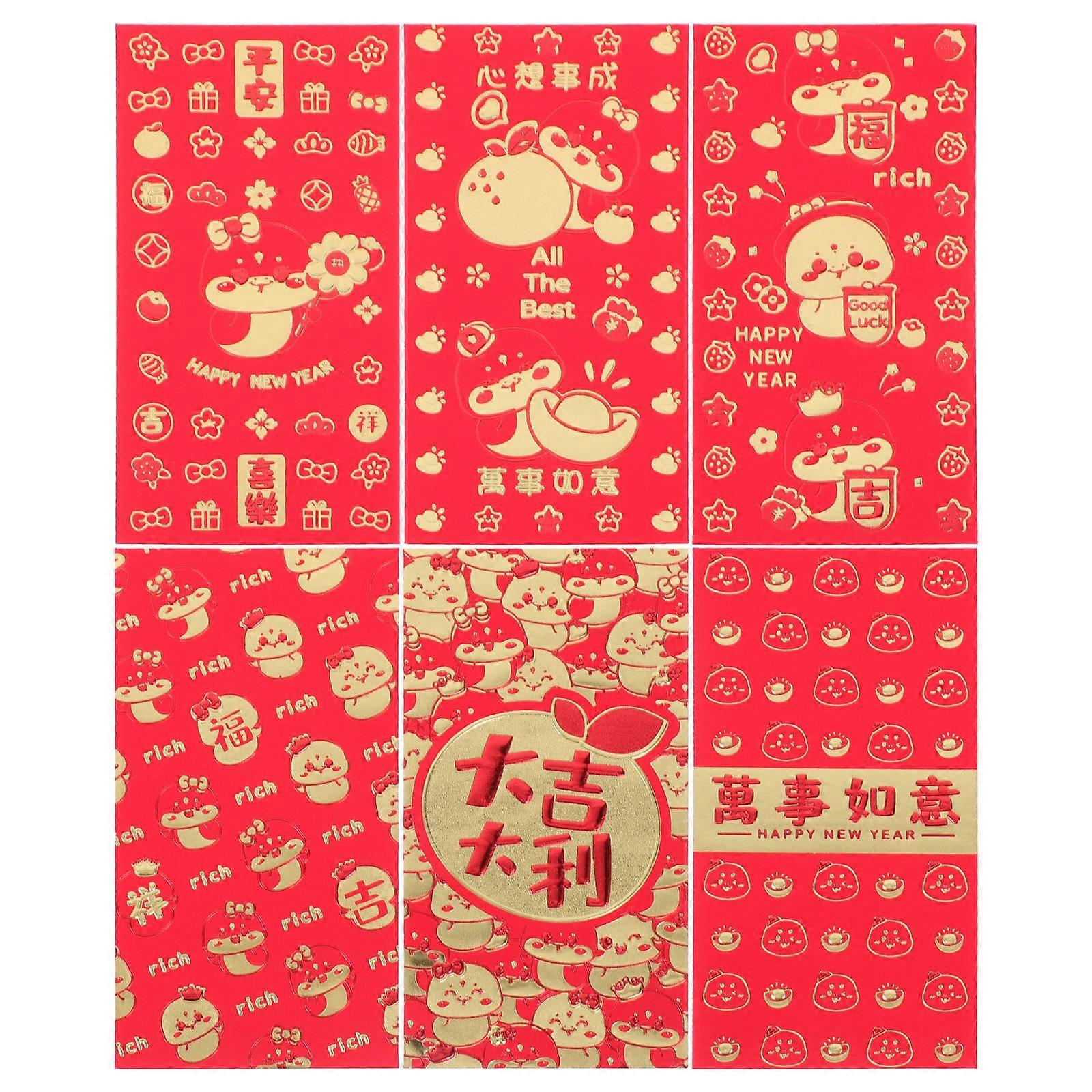 Chinese Red Envelopes Lucky Money Container Wedding Birthday Assorted Color Rectangular 60Pcs