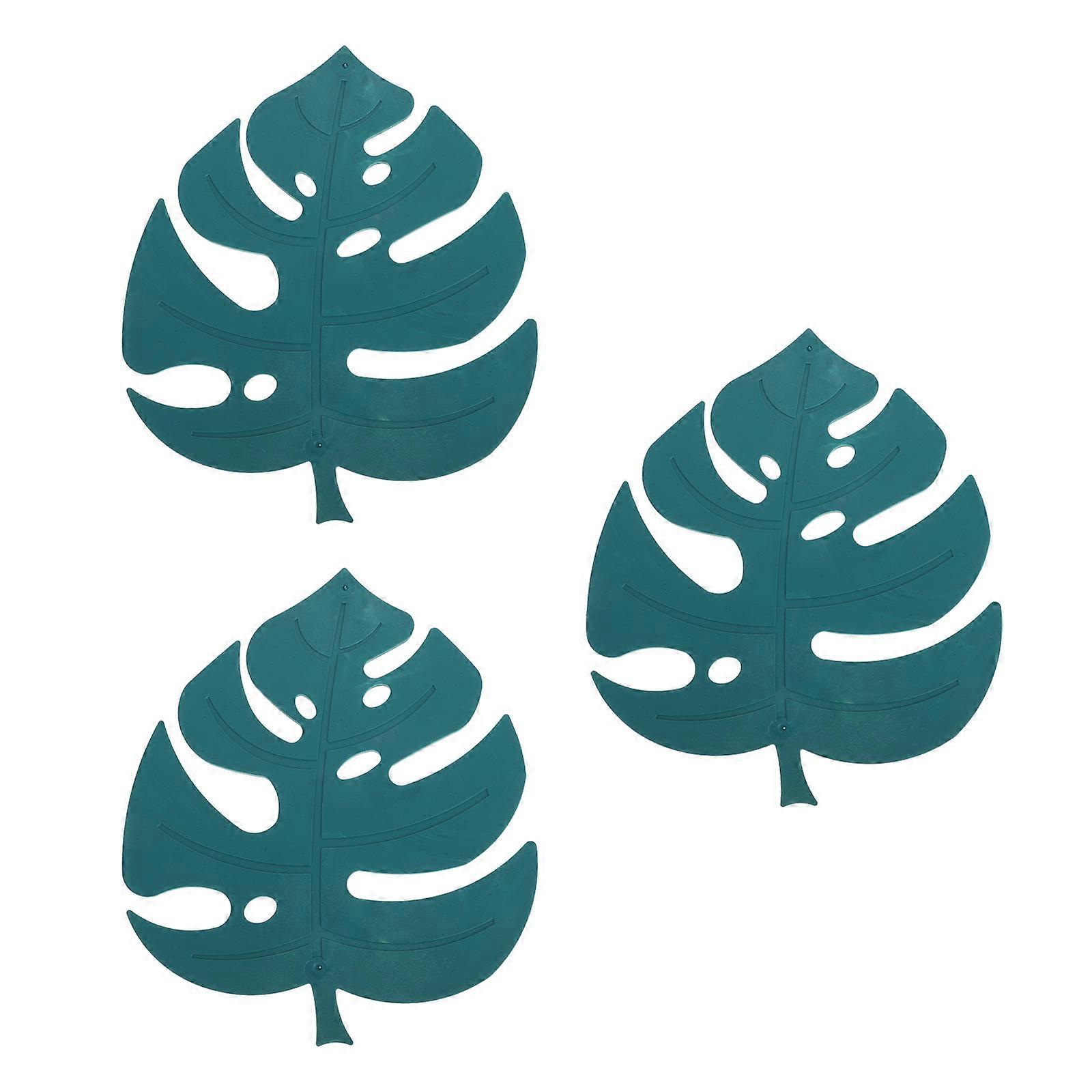 3pcs Heat Resistant Leaf Shaped Insulating Trivet Mats for Kitchen Tableware Protection