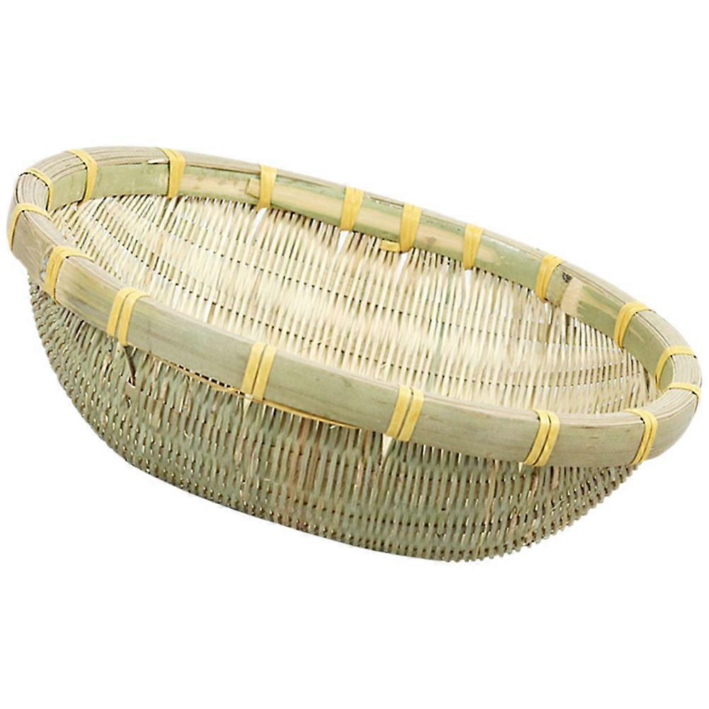 Multipurpose Basket Woven Baskets For Shelves Household Users Bamboo 10.6×9.1×3.5In Display 1Pack