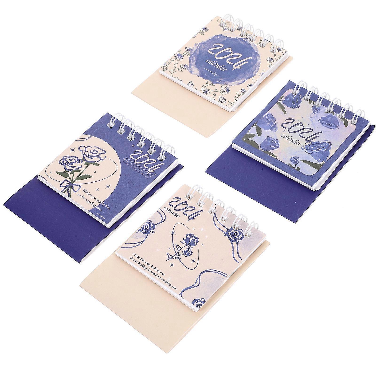 Delicate Mini Calendar Office Standing Desk Calendars Rectangular Simple Style Decoration Note-taking