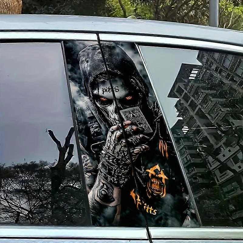 2pcs IMACar Decoration Skull Diving B Pillar Stickers Waterproof and Scratch-proof High-end