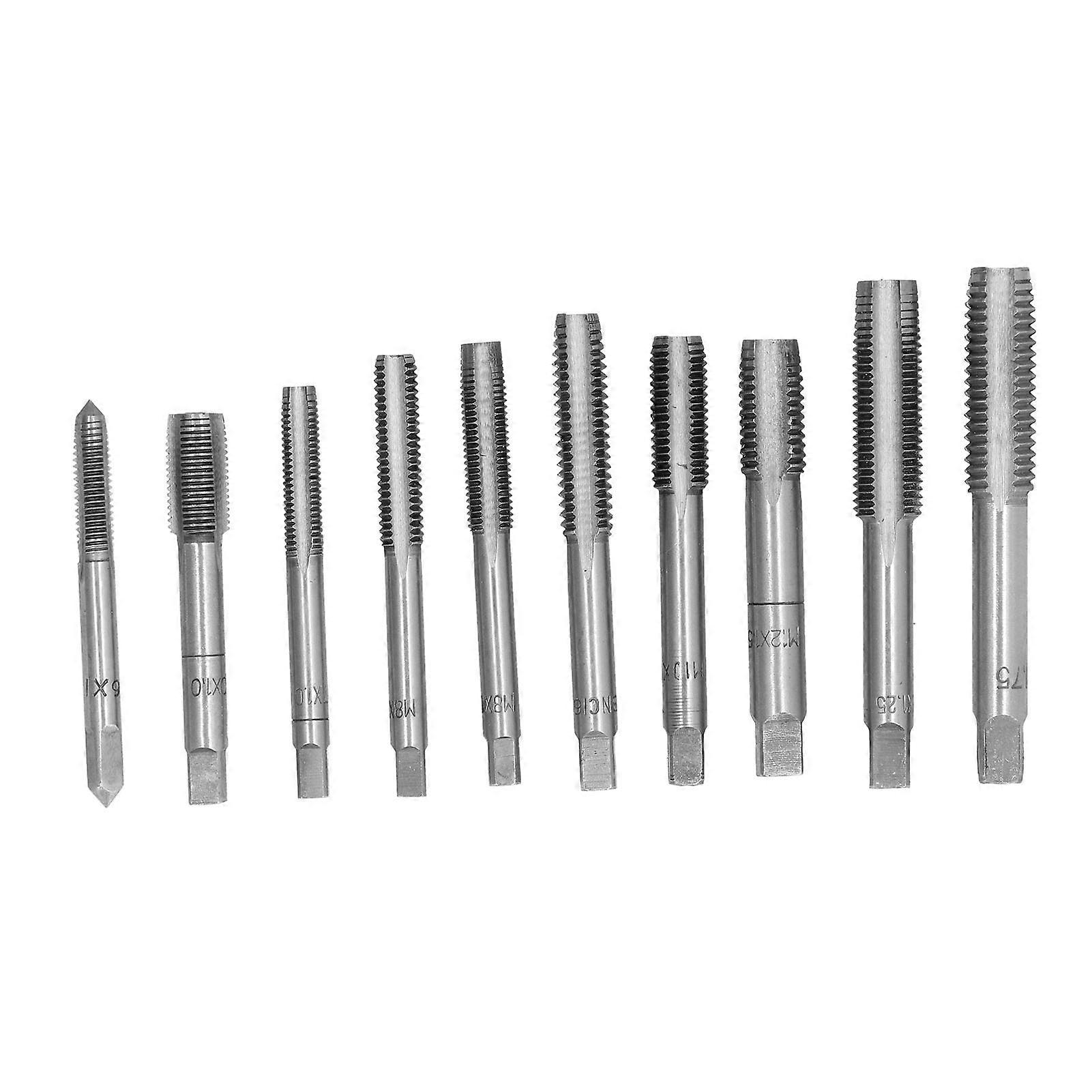 Hand Tap Set HSS Screw Thread Cutter Tapping Bit Manual Tools for Metal M6‑M12 Hardware