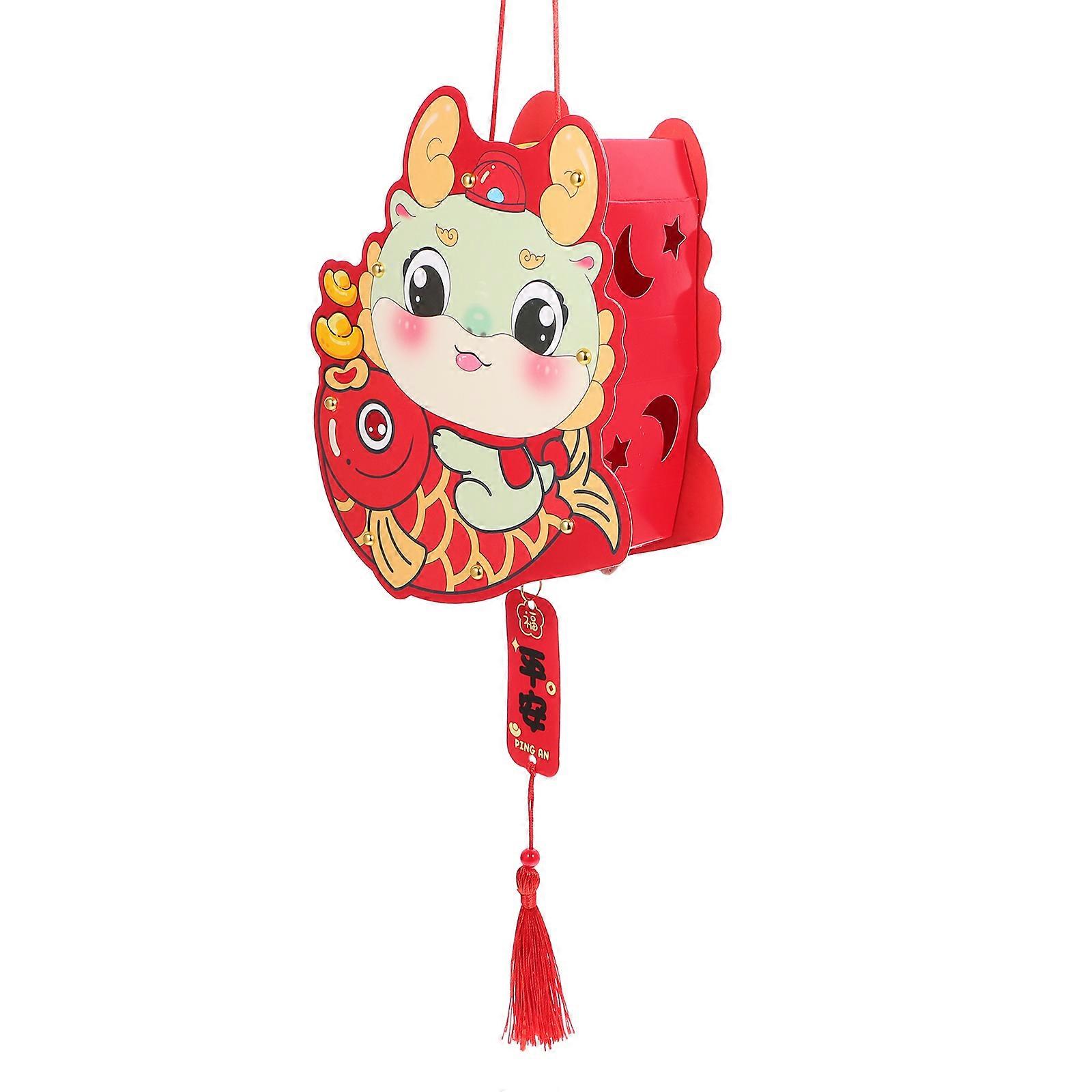 Lantern Festival Decorations Ancient Style Hanging Cloth Lantern Red 1800X1750X600Cm 1Set