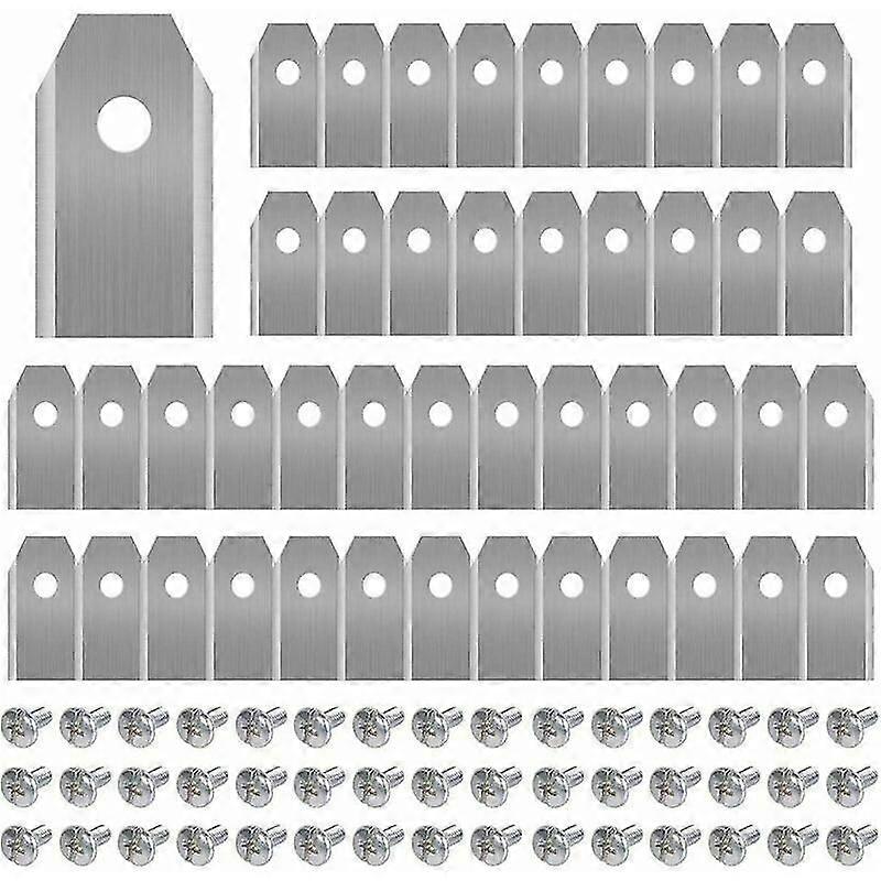 45 Titanium Blades For All Husqvarn/automower/ Yardforce/gardena Robotic Lawnmowers (3g-0.75mm) With 45 Screws Spare Blades For Models 105,310,315,320