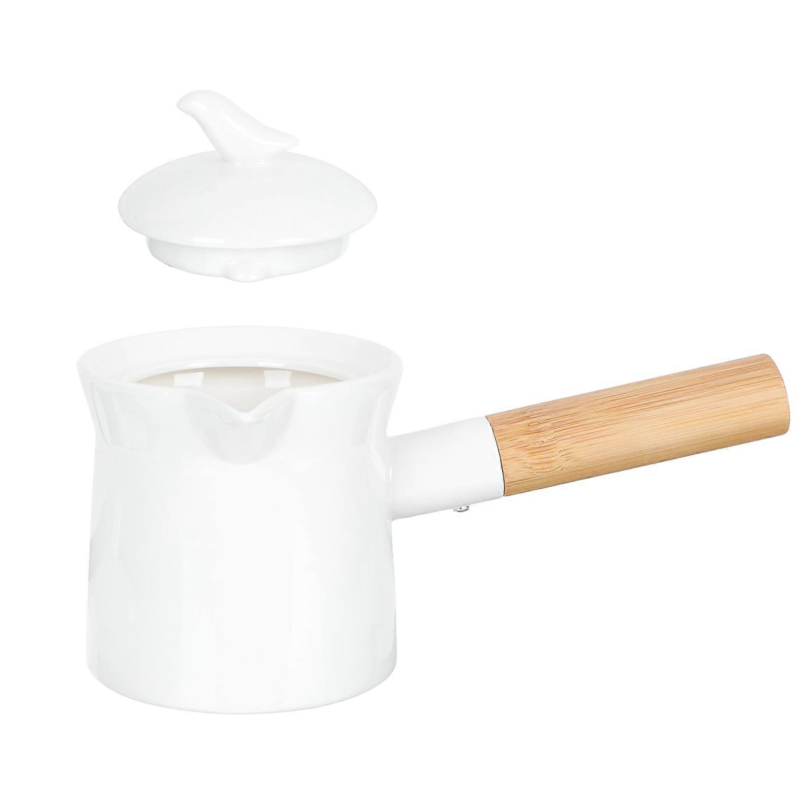 Japanese Style Ceramic Tea Pot with Lid and Handle for Home, Restaurant, and Coffee Shop Use – Ideal for Loose Tea and Milk Serving