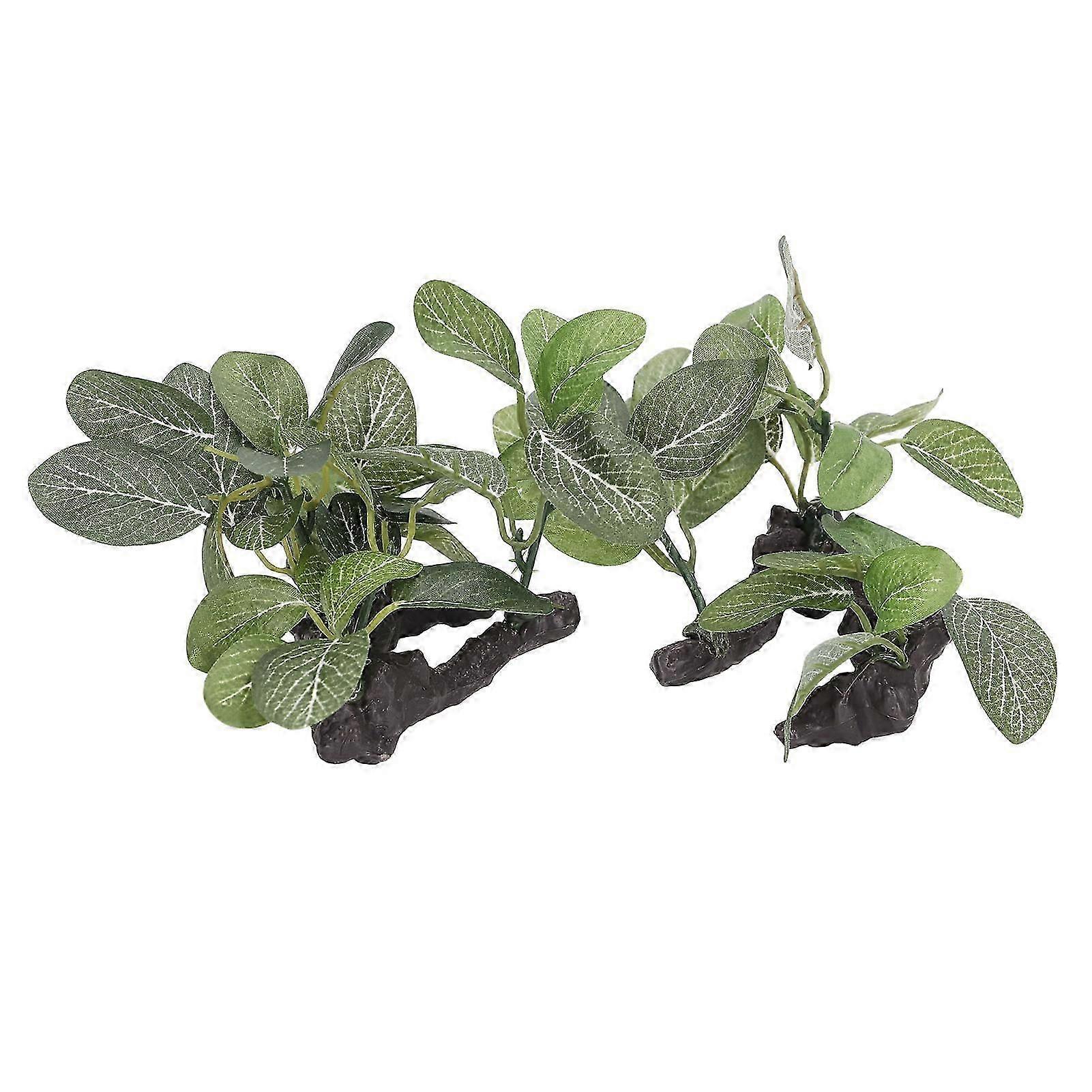 2025 Latest Model 2pcs Aquarium Plants Decorations High Simulation Fish Tank