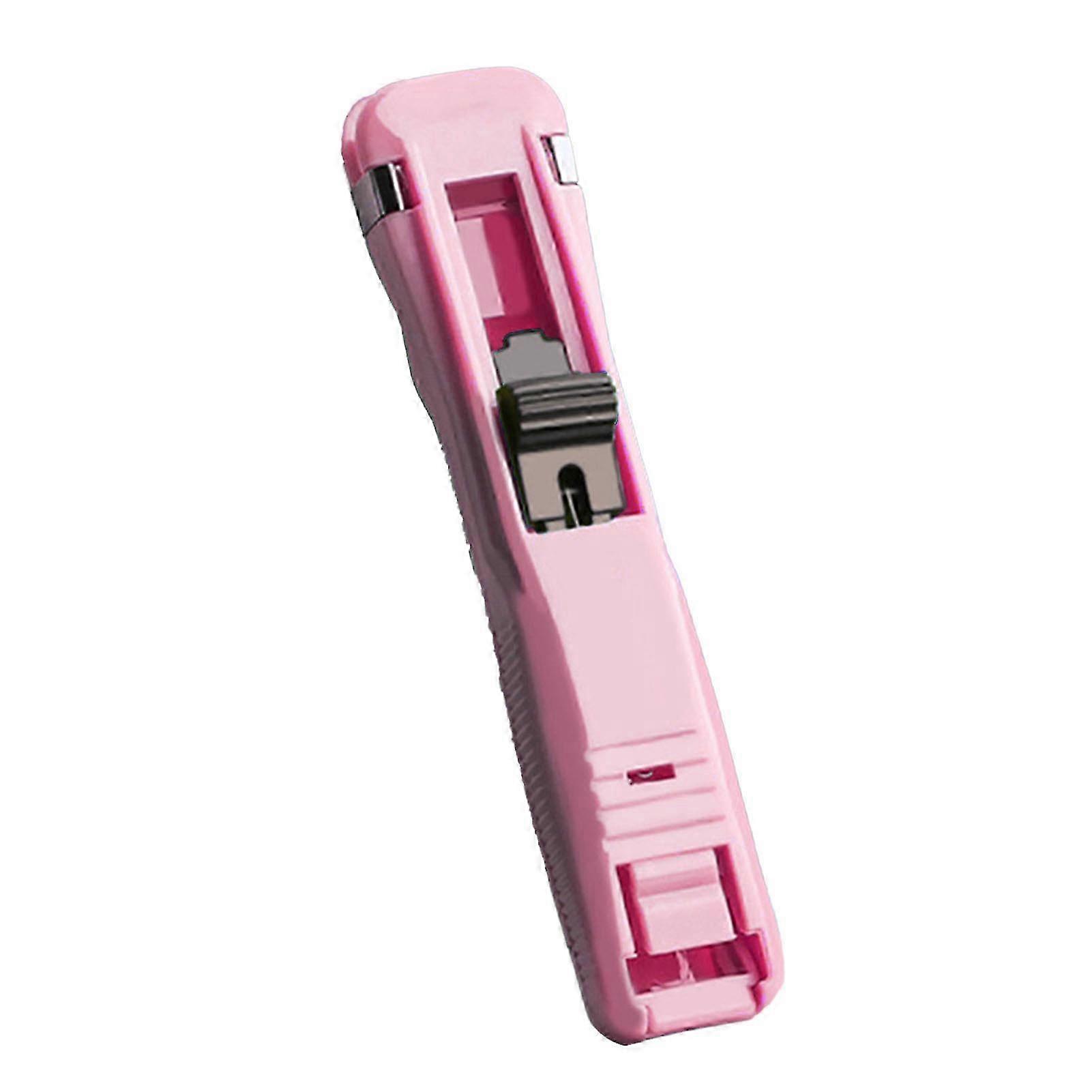 Multi-Purpose Time-Saving Durable Handheld Paper Clip Dispenser for Document Notes - Pink