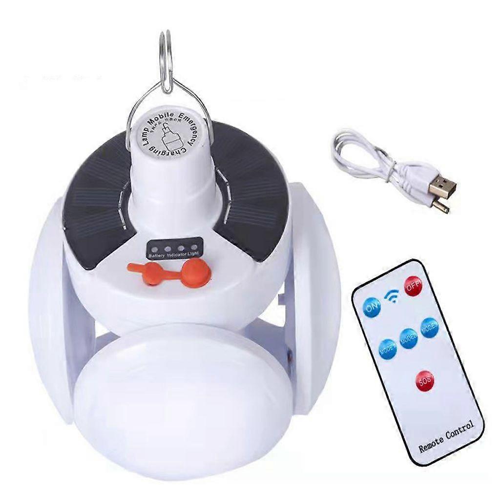 Solar USB Rechargeable Camping Lantern, 5 Modes, SOS, Waterproof, Foldable, for Outdoor Hiking