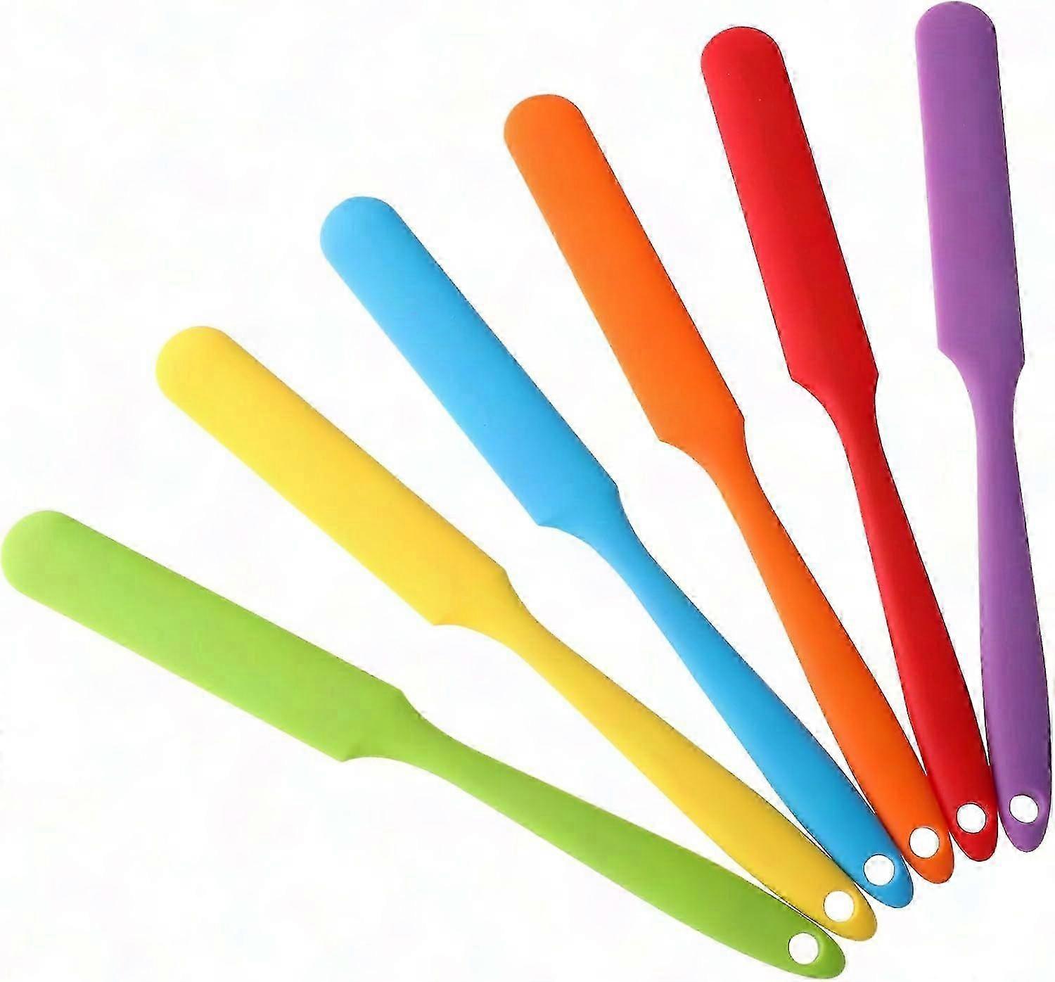 6pcs Non-Stick Baking Pastel Silicone Spatula Set
