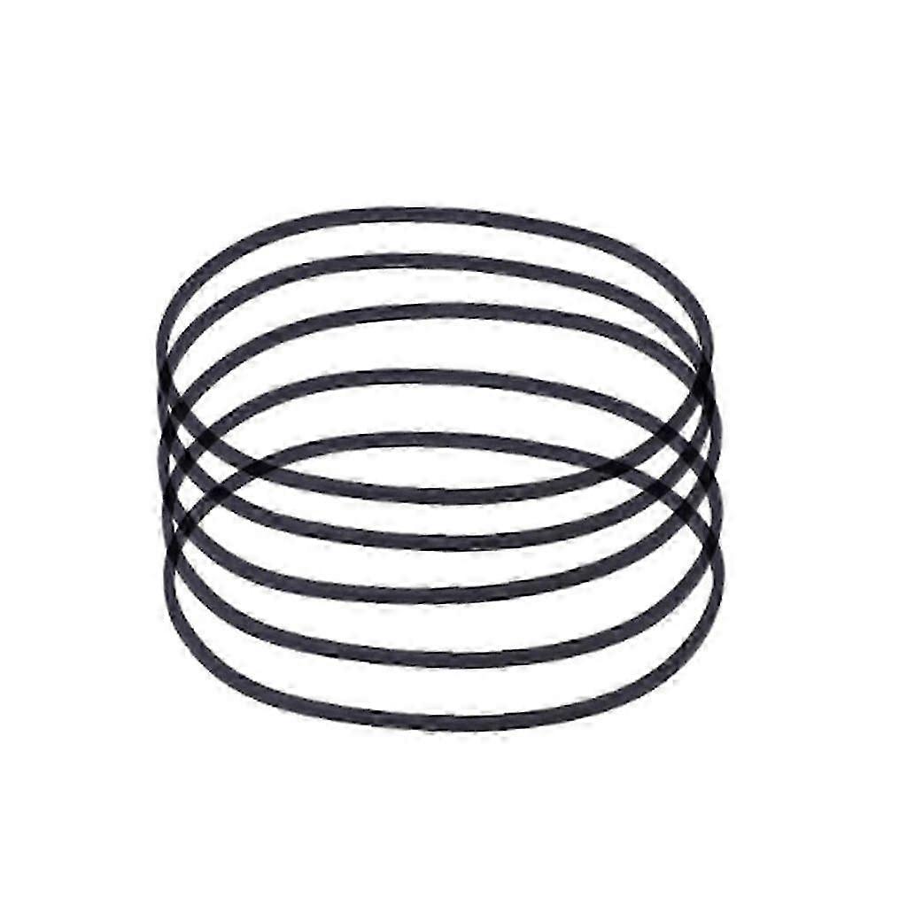 5PCS Universal Cassette Tape Machine Rubber Belt Set 40-115mm - 0.6mm Width Common Replacement Belts for Recorders & Walkman Drives