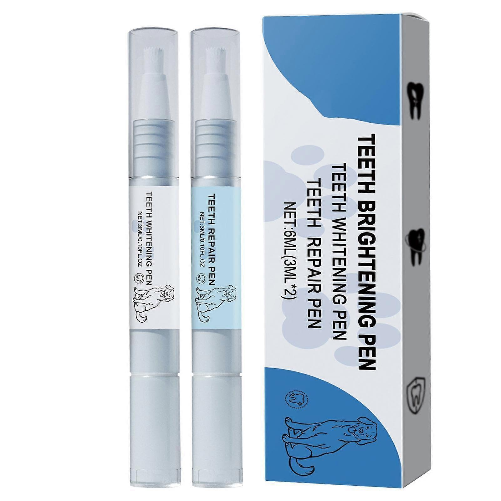 Pet Tooth Polishing Stick Set, 3ml x 2, Dog Toothbrush Pen for Effective Oral Care, Easy Clean Kit for Pets