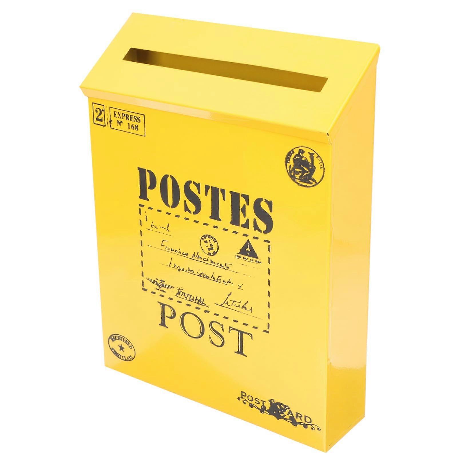Retro Letter Box with Newspaper Holder and Large Lettering