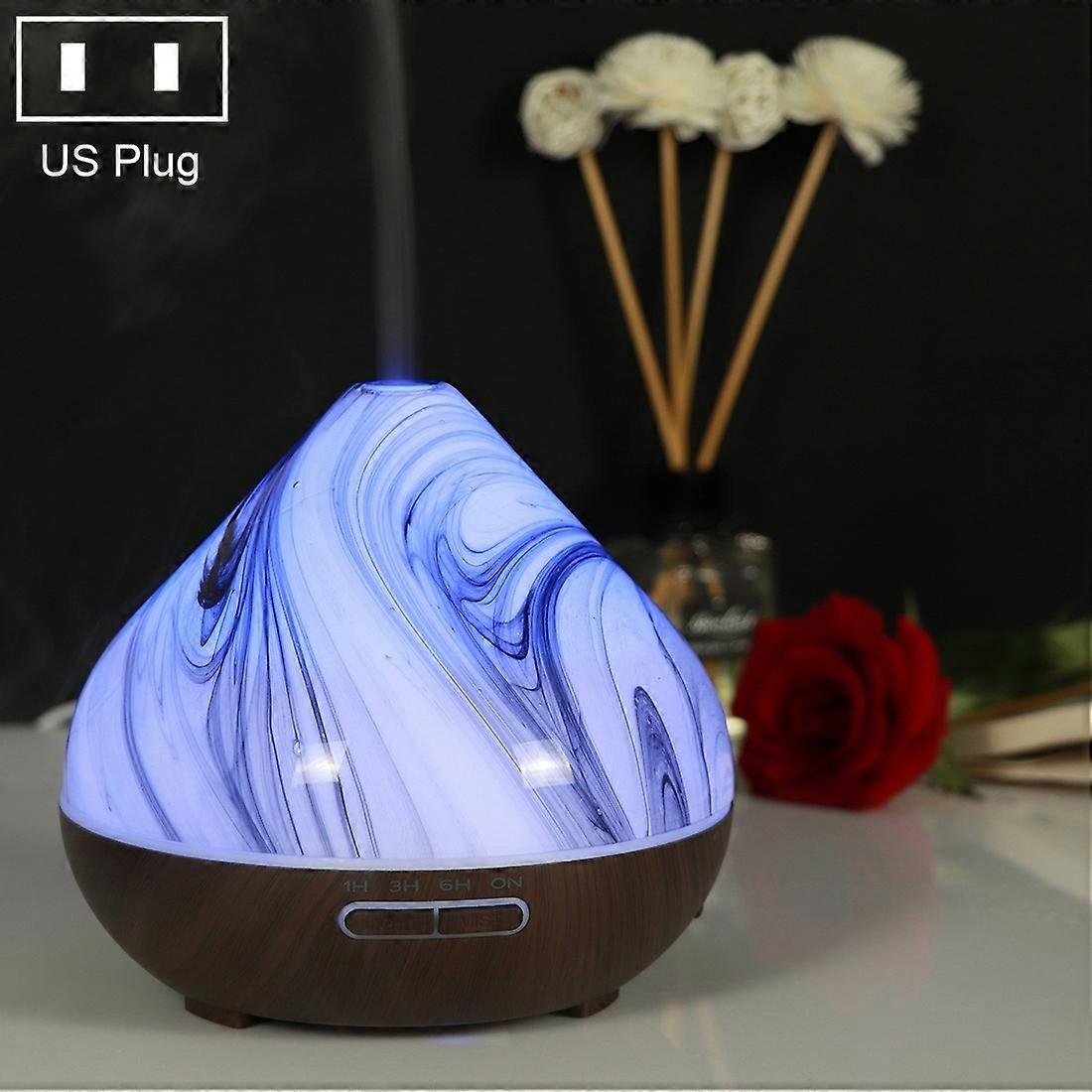 400ml Volcano Shape Humidifier Glass Aromatherapy Machine US Plug