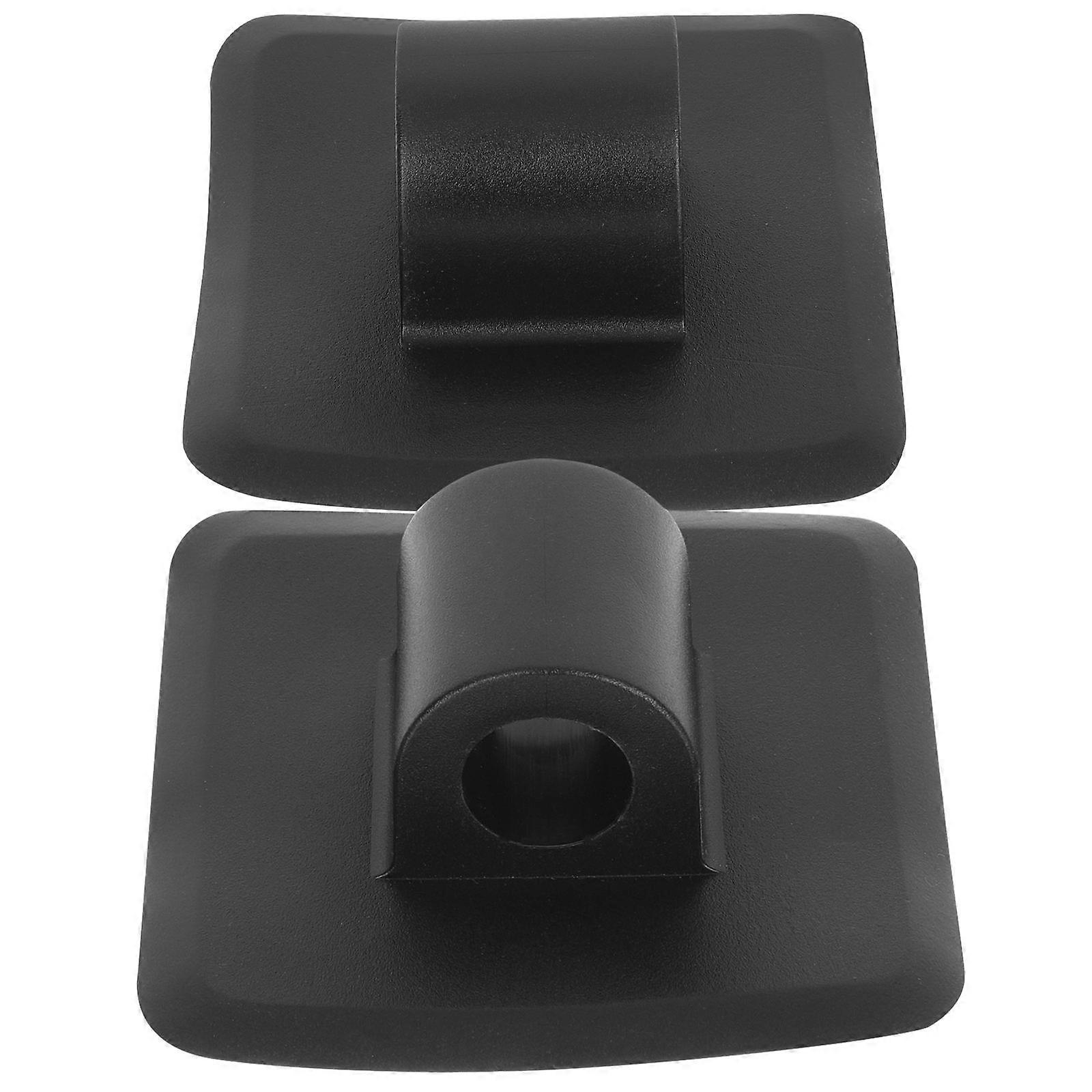 Black Plastic Kayak Motor Mount Buckle for Daily Use with Durable Design 2 Pieces
