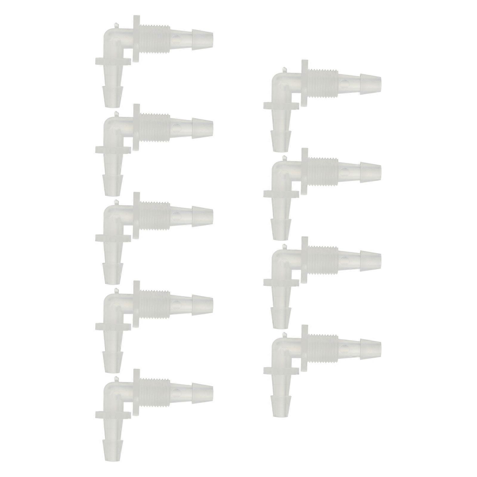 10pcs 90 Degree Plastic Elbow Water Fitting PE PP External Thread Connector