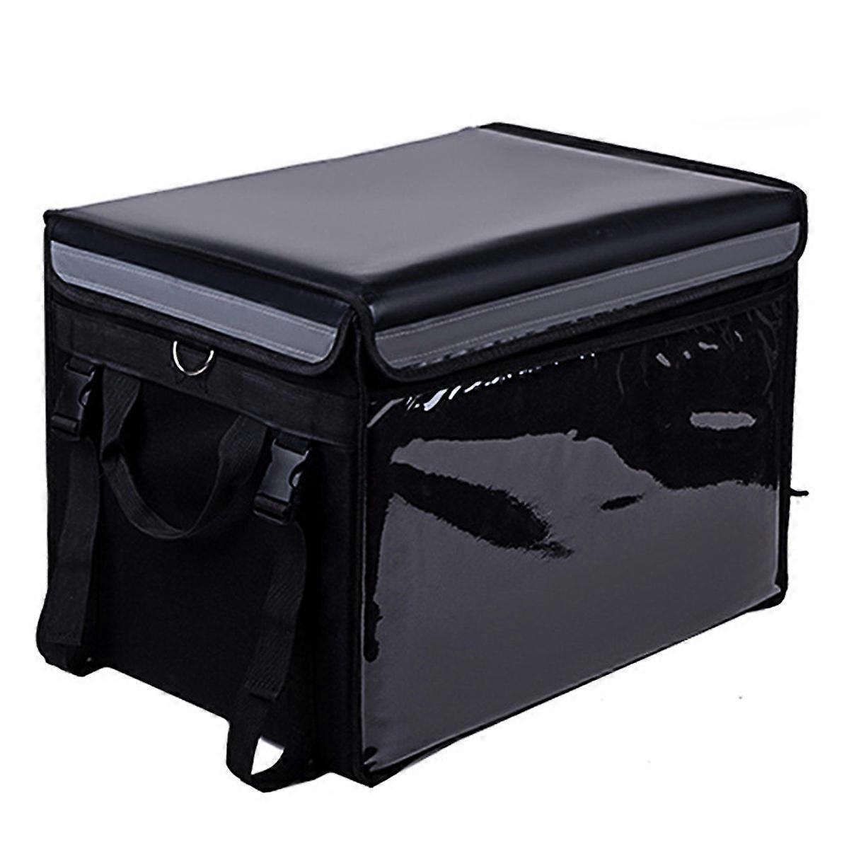 Insulated Food Pouch with Thick Cotton Layer for Storage Use Black Large Capacity