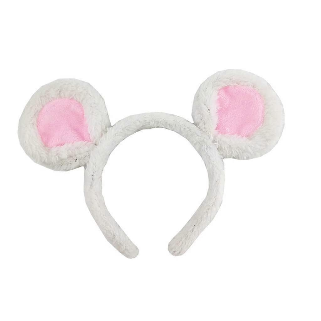 Cartoon Animal Headbands Plush Bear Ears And Mouse Ears One Size Assorted Colors Adjustable Soft Fabric Hairband