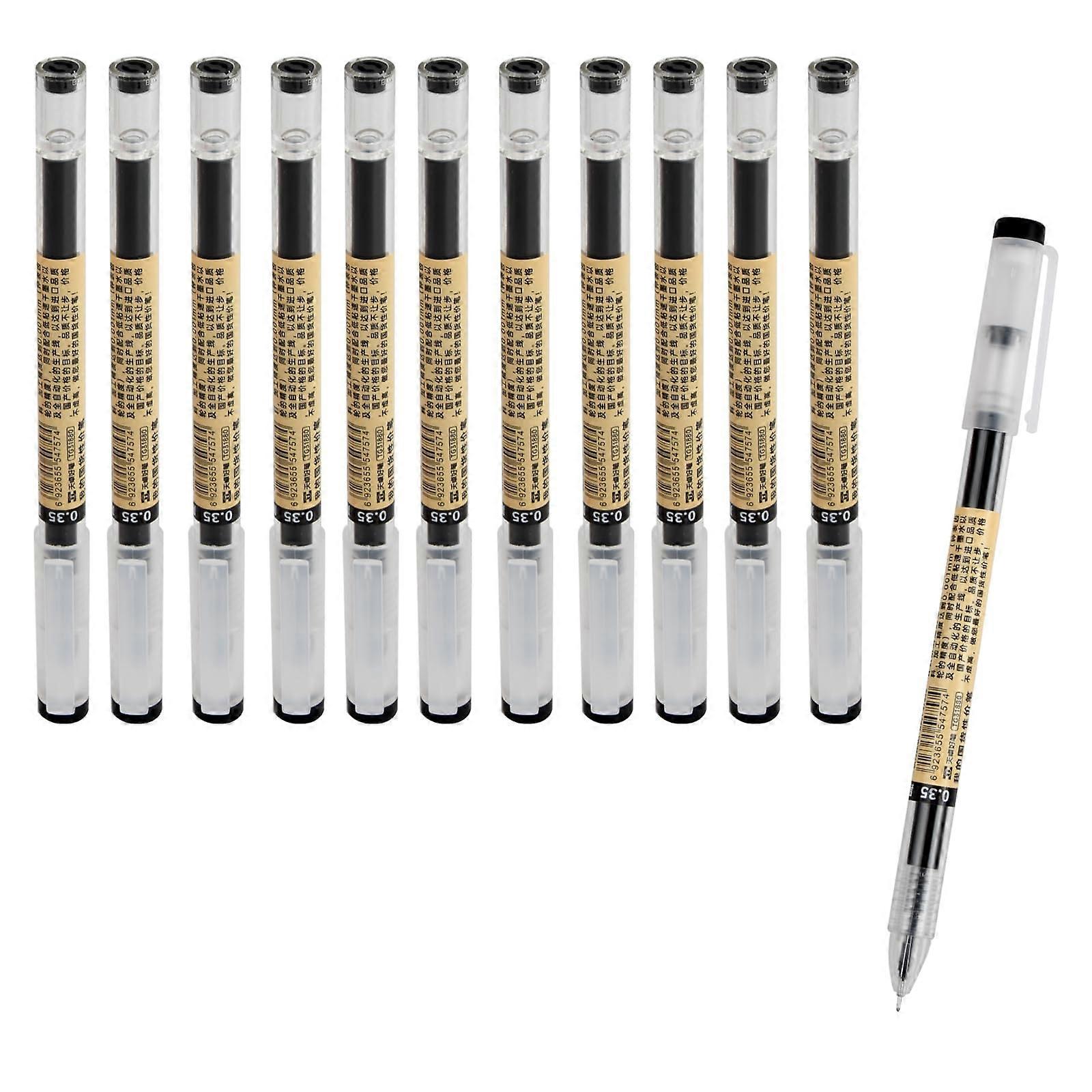 12支装凝胶笔套装  高精度设计,书写顺滑,含细线蓝色和超细凝胶墨水笔,适合绘图