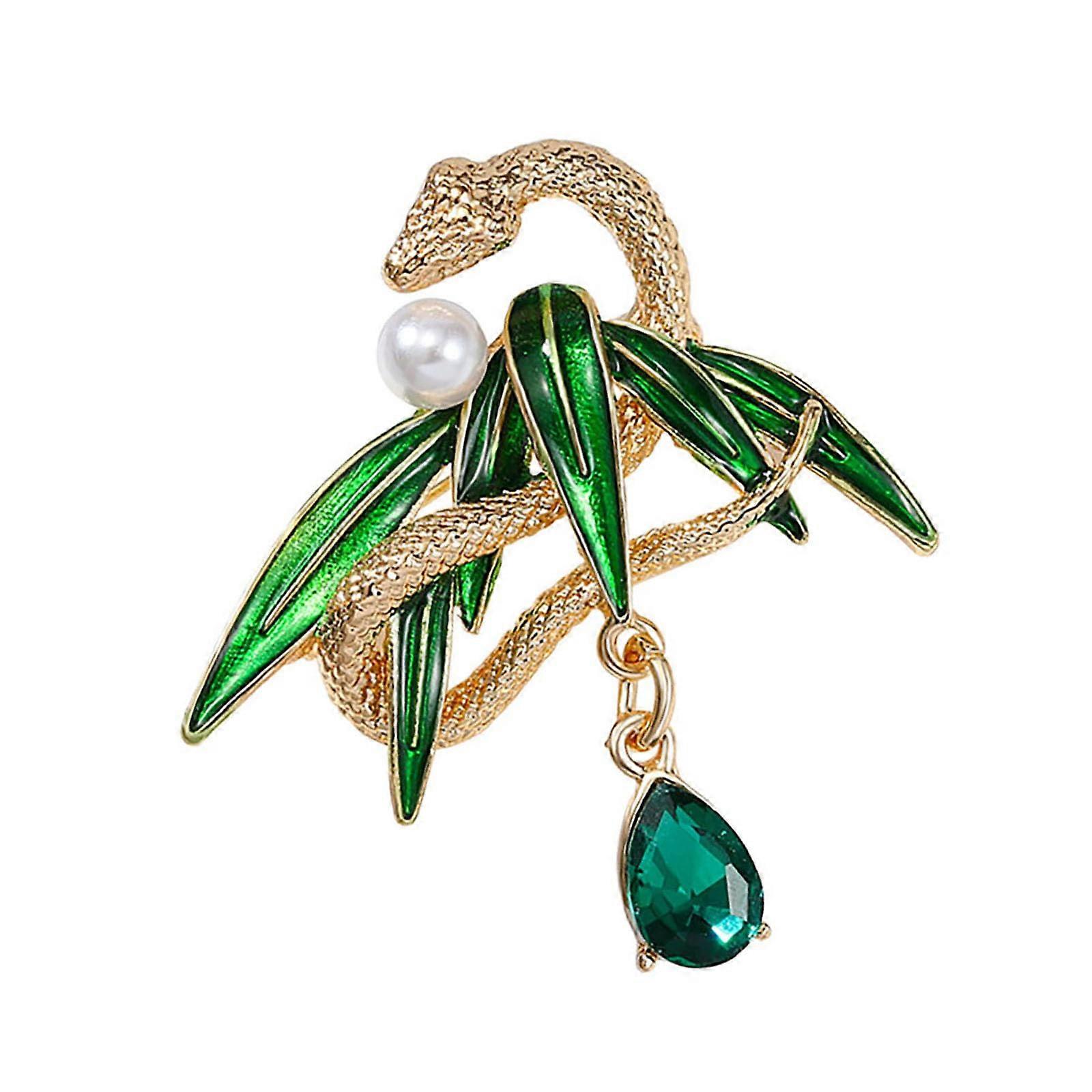 Vintage Rose Snake Brooch Artistic Snake Brooch Charm for Men and Women An Addition to Any Ensemble DW1065