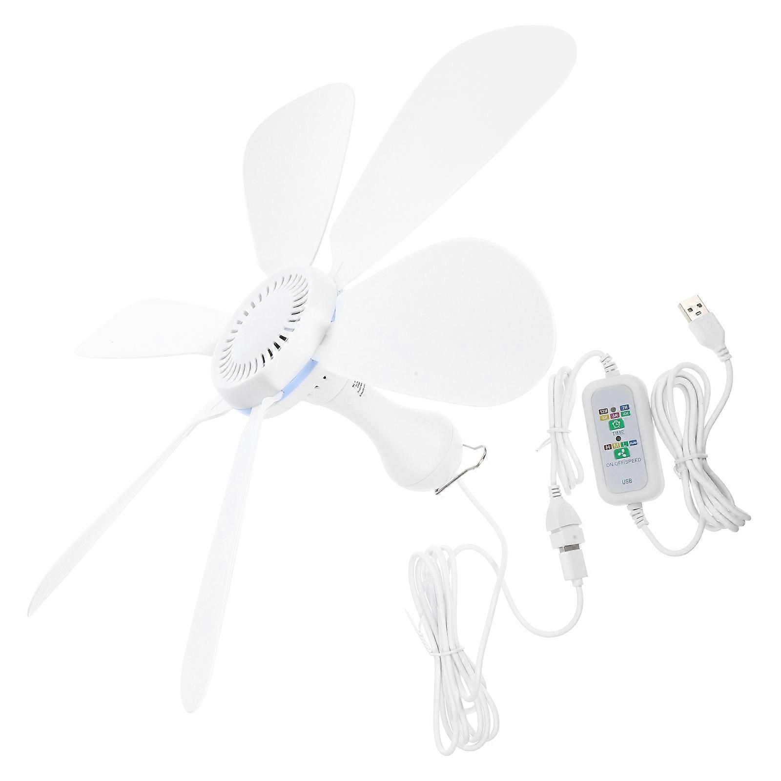 USB Ceiling Fan Portable Outdoor Hanging Fan for Camping, Dormitory, Silent Operation, Hook Design, Suitable for Tents and Hot Weather Activities