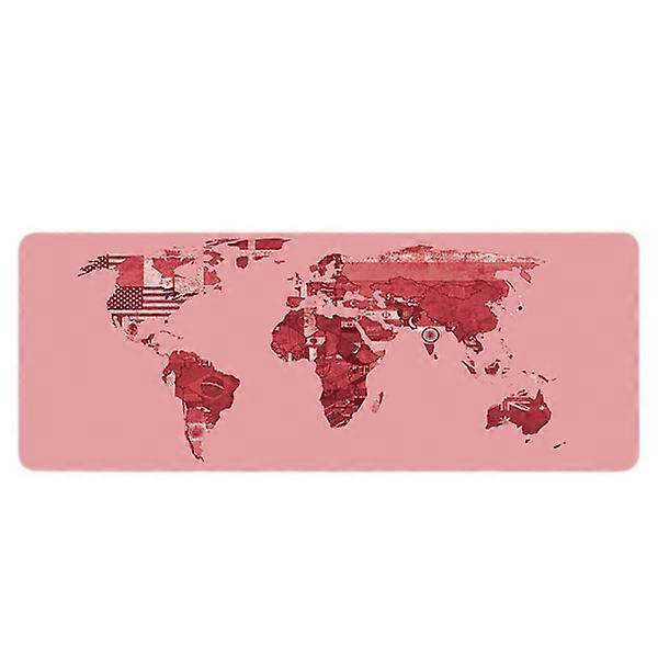 Gaming Mouse Pad, 80 x 40cm, World Map Non-slip Base, Natural Rubber, Durable and Smooth for All Mice, Keyboards and Laptops