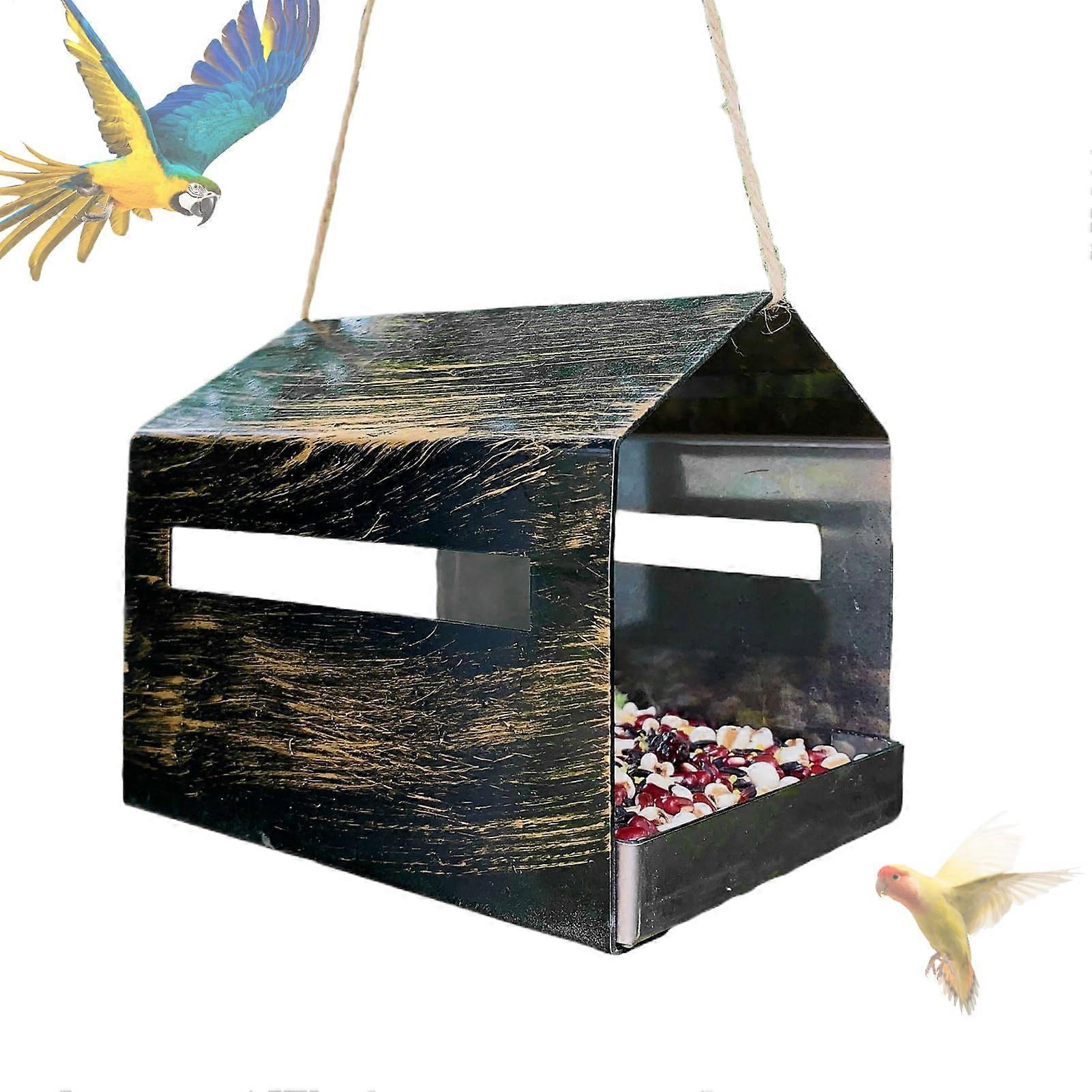 Bird feeder for outdoor use, hummingbird feeder station, hanging feeder house