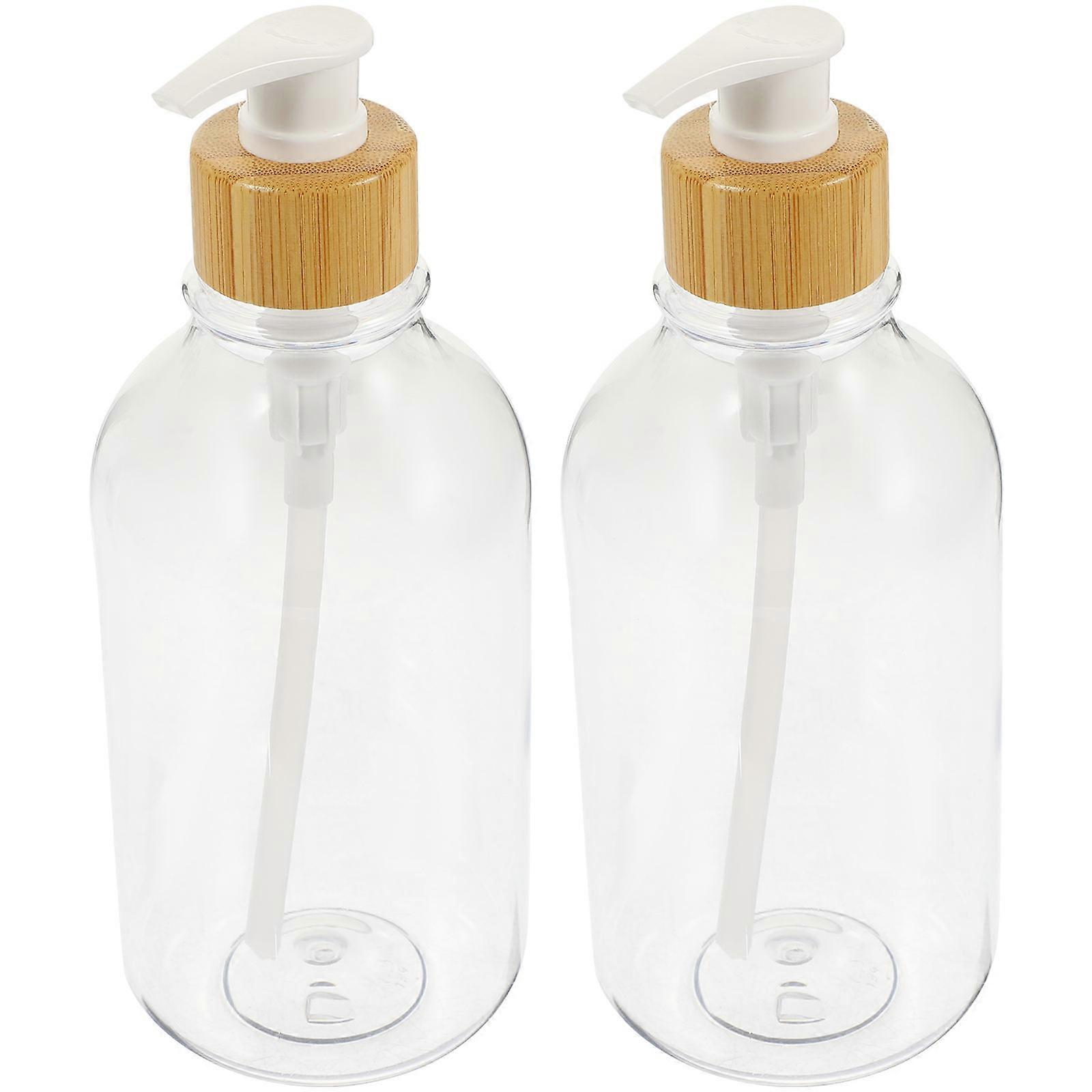Liquid Soap Dispenser with Bamboo Pump Made of Synthetic Material for Storage Use 16oz/500ml
