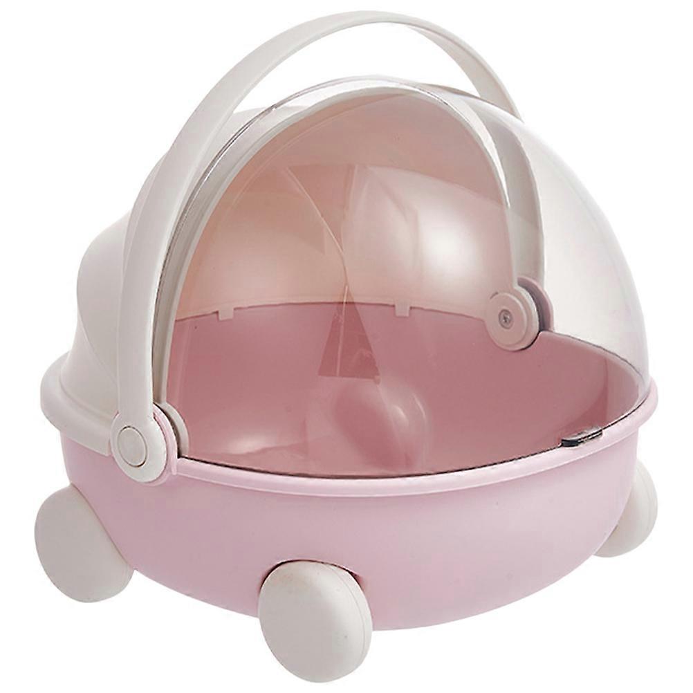 Stationery Storage Box Baby Stroller Shape Indoor Use Pink Multi-Purpose 1Set