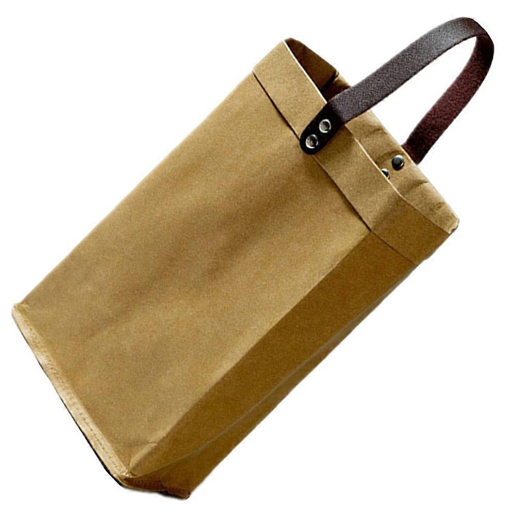 Portable Gift Bag with Reinforced Handle for Storage Use Khaki Color