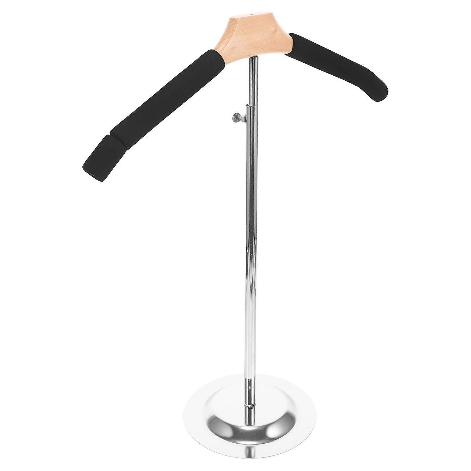 Sturdy Stainless Steel & Wood Clothes Hanger Rack for Shirts and Jackets – Foam Display Stand with Wrinkle Support for Home and Retail Use