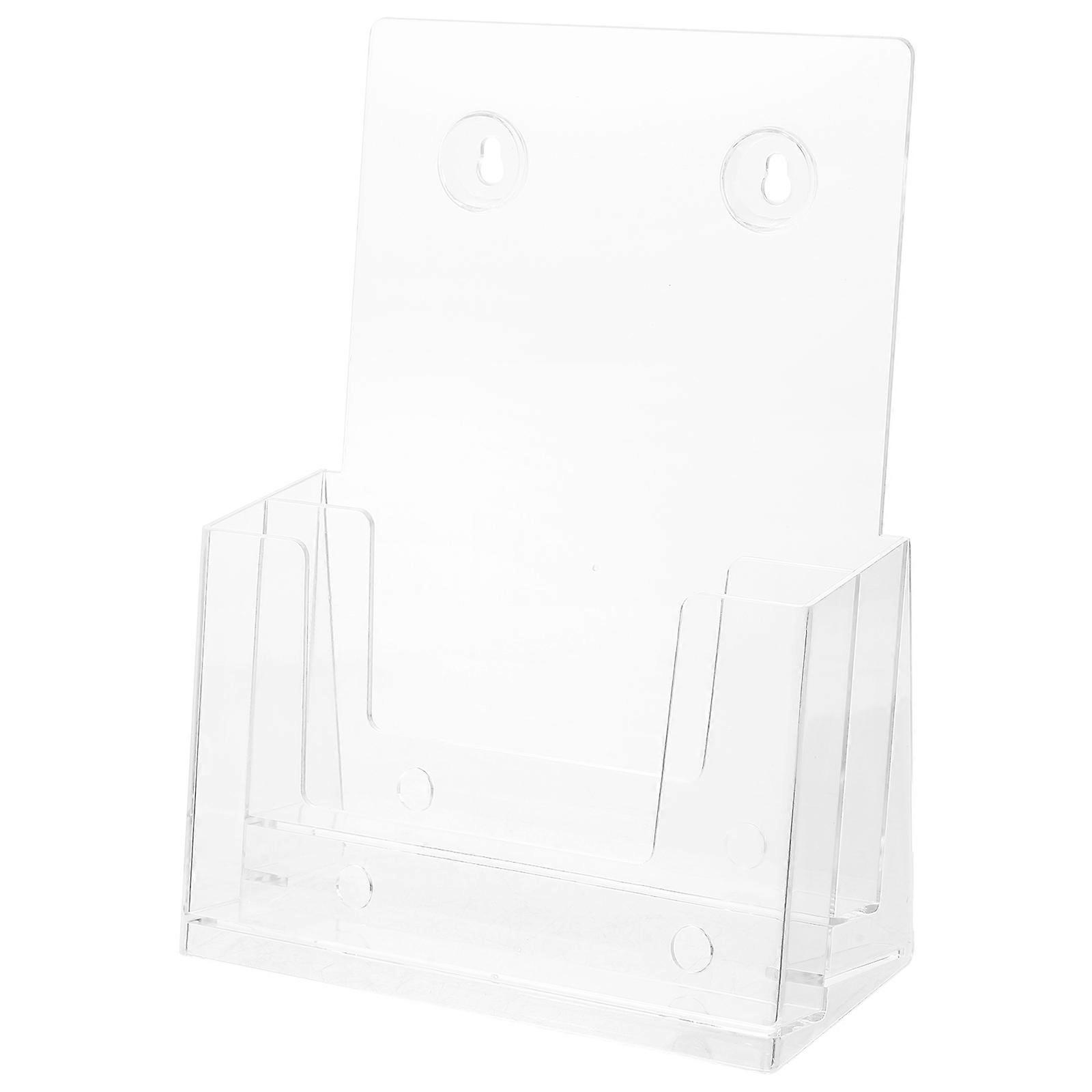 Transparent Acrylic Display Stand for Cards and Pamphlets with Resistance 7.5 x 4.2 inches