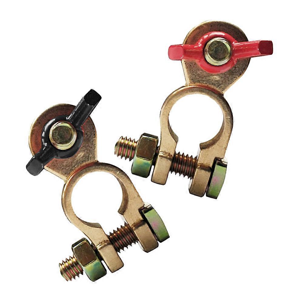 Heavy Duty Copper Terminals Clamp For Car Owners Automotive Repair 5.5x3.5x3.5cm Assorted Color Electroconductibility 1 Pair