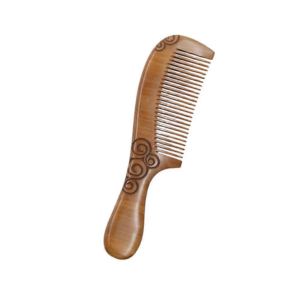Traditional Design Hair Comb Round Handle Peach Wood Comb For Comb 1Pack