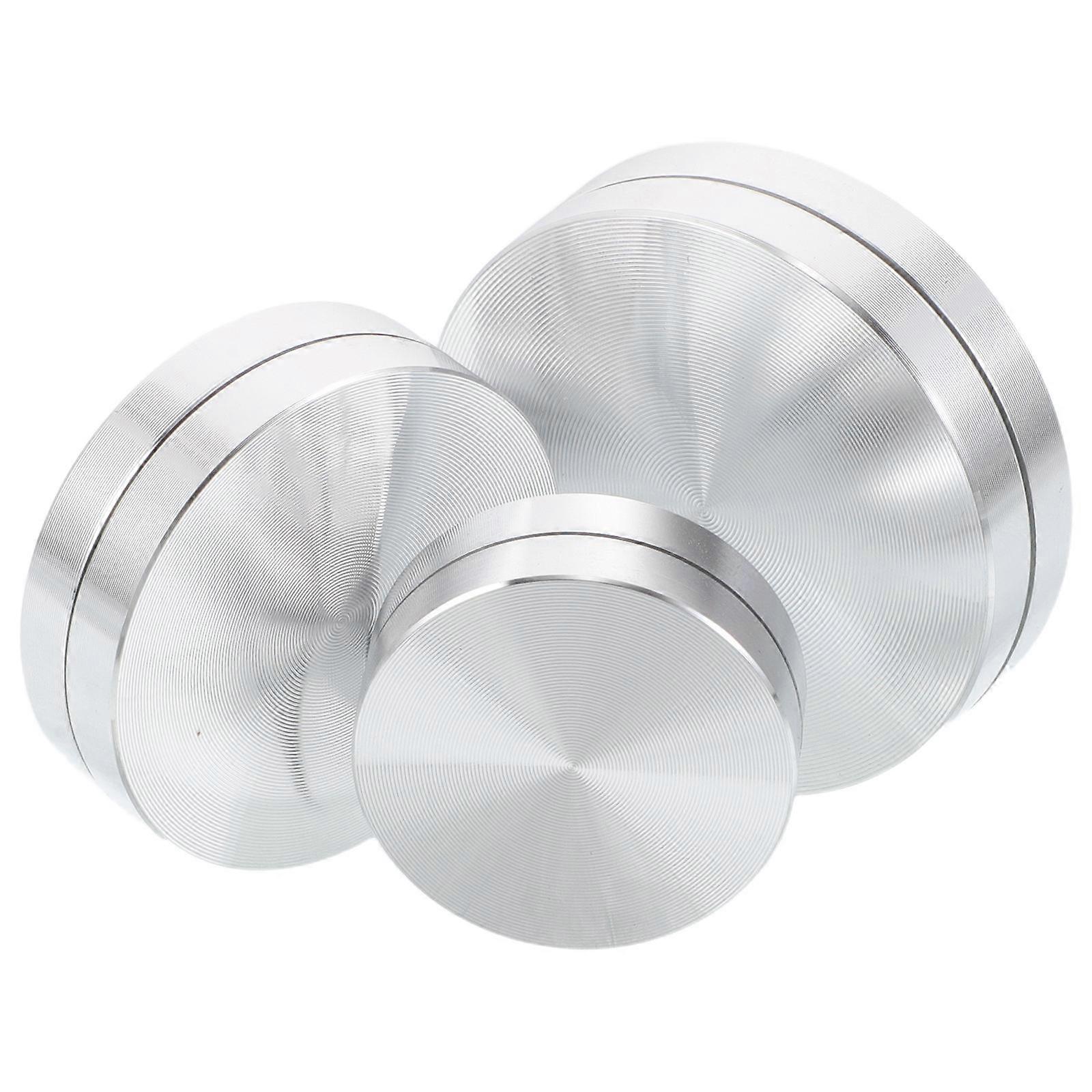 3Pcs Aluminum Cake Turntable Base For Food Display And Cake Decorating With Smooth Rotation In Silver Color